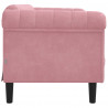Sofa dwuosobowa, różowa, aksamit