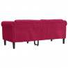 Sofa dwuosobowa, winna czerwień, aksamit