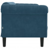 Sofa dwuosobowa, niebieska, aksamit