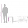 Sofa 3-osobowa, czarna, tapicerowana aksamitem