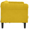 Sofa 3-osobowa, żółta, tapicerowana aksamitem