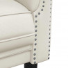 Sofa 3-osobowa, kremowa, tapicerowana aksamitem