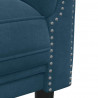 Sofa 3-osobowa, niebieska, tapicerowana aksamitem