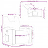 Rozkładany fotel masujący, ciemnobrązowy, obity tkaniną