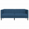 Sofa dwuosobowa, niebieska, tkanina