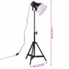 Lampa stołowa, 25 W, czarna, 35x35x65/95 cm, E27