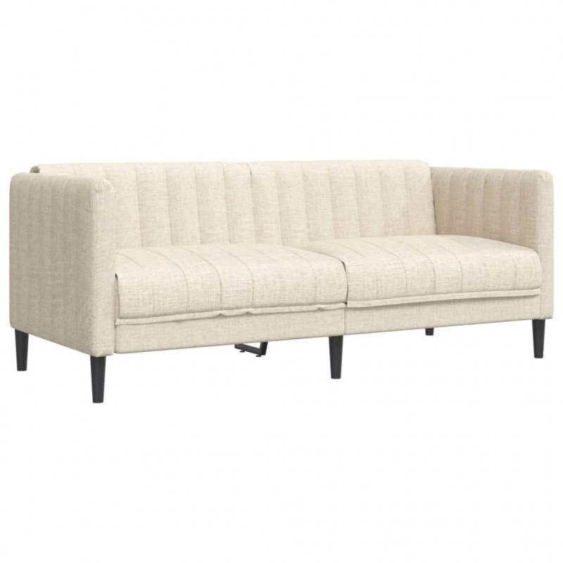 Sofa dwuosobowa, obita lnem