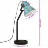 Lampa stołowa, 25 W, postarzany niebieski, 17x17x60 cm, E27