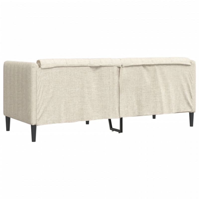 Sofa dwuosobowa, obita lnem