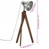 Lampa stojąca, 25 W, srebro vintage, 45x45x120 cm, E27