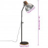 Lampa stojąca, 25 W, srebro vintage, 30x30x100-150 cm, E27