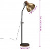 Lampa stojąca, 25 W, antyczny mosiądz, 30x30x100-150 cm, E27