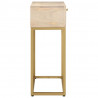 Stolik konsolowy, 90x30x76 cm, lite drewno mango i żelazo