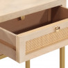 Stolik konsolowy, 90x30x76 cm, lite drewno mango i żelazo