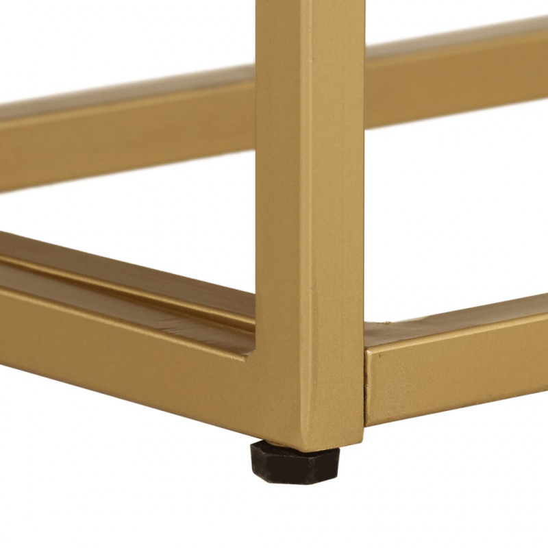 Stolik konsolowy, 90x30x76 cm, lite drewno mango i żelazo
