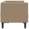 Sofa Chesterfield, 2-os., cappuccino, sztuczna skóra