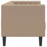 Sofa Chesterfield, 3-os., cappuccino, sztuczna skóra