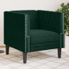 Fotel Chesterfield, ciemnozielony, tapicerowany aksamitem