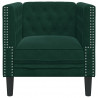 Fotel Chesterfield, ciemnozielony, tapicerowany aksamitem