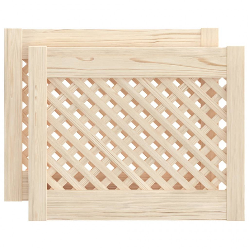 Drzwiczki do szafki, z kratką, 2 szt., 49,5x39,5 cm, sosnowe