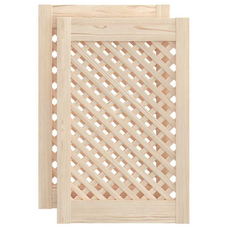 Drzwiczki do szafki, z kratką, 2 szt., 39,5x61,5 cm, sosnowe