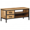 Szafka pod TV, 90x35x40 cm, surowe lite drewno mango