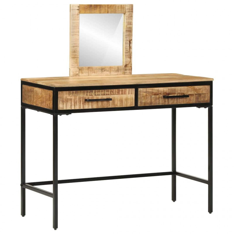 Toaletka z szufladą Brązowy 100 x 40 x 120 cm Lite drewno mango