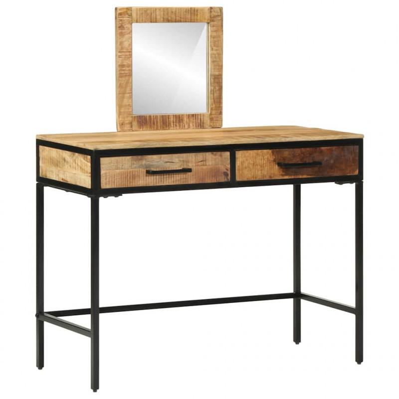 Toaletka z szufladą Brązowy 100 x 40 x 120 cm Lite drewno mango