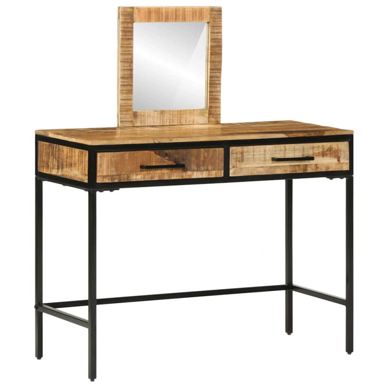 Toaletka z szufladą Brązowy 100 x 40 x 120 cm Lite drewno mango