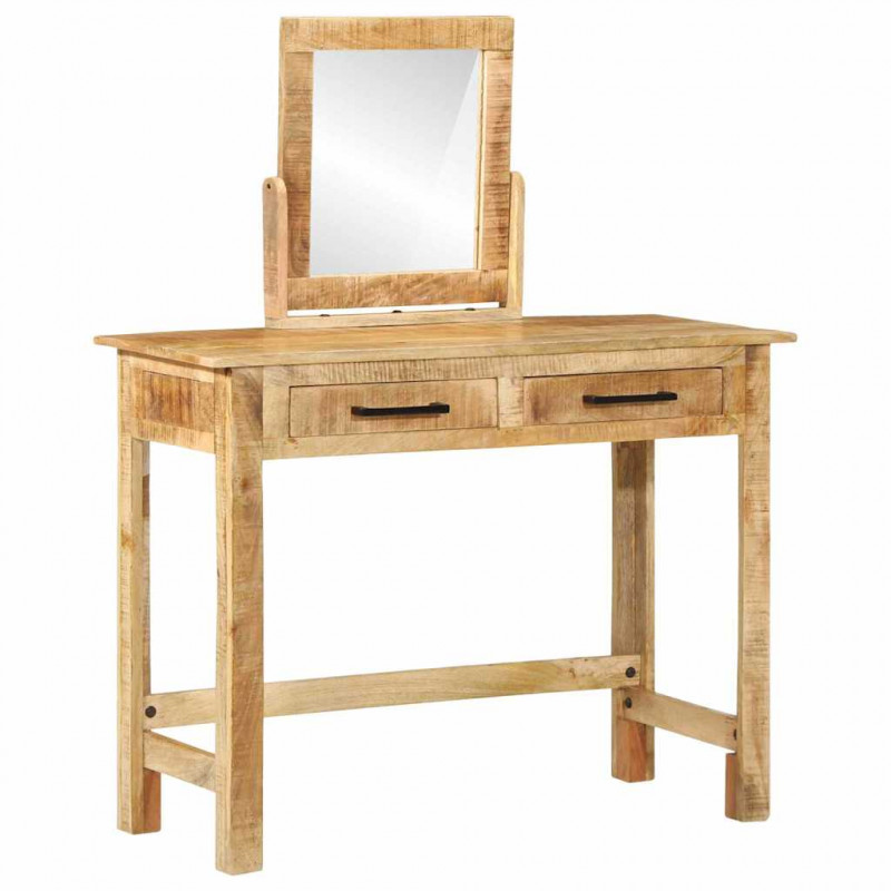 Toaletka z szufladą Brązowy 100 x 40 x 120 cm Drewno z mango
