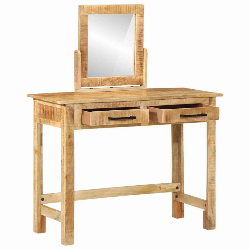 Toaletka z szufladą Brązowy 100 x 40 x 120 cm Drewno z mango