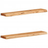 Półki ścienne 2 szt. 80x20x3,5 cm Drewno lite Akacja