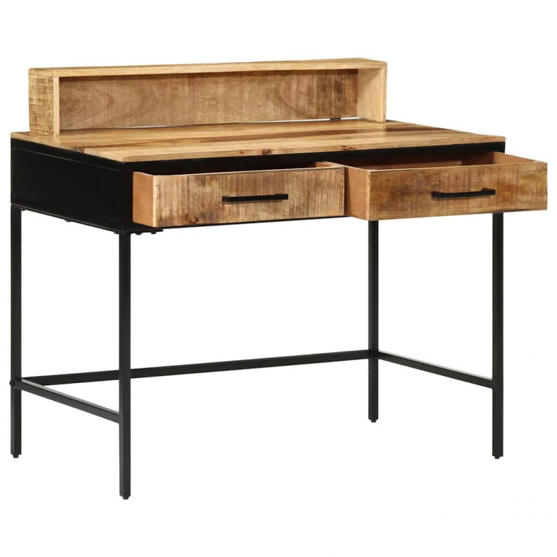 Konsola Brązowy 100 x 55 x 89.5 cm Lite drewno mango i metal