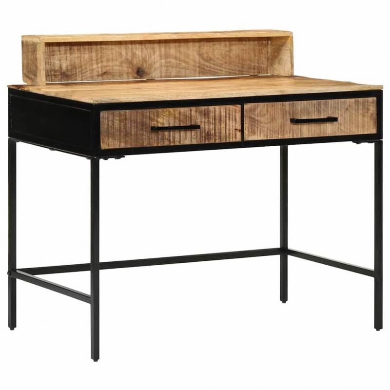 Konsola Brązowy 100 x 55 x 89.5 cm Lite drewno mango i metal