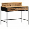 Konsola Brązowy 100 x 55 x 89.5 cm Lite drewno mango i metal