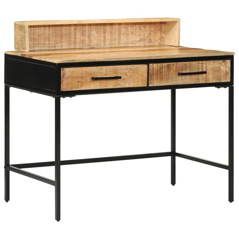 Konsola Brązowy 100 x 55 x 89.5 cm Lite drewno mango i metal