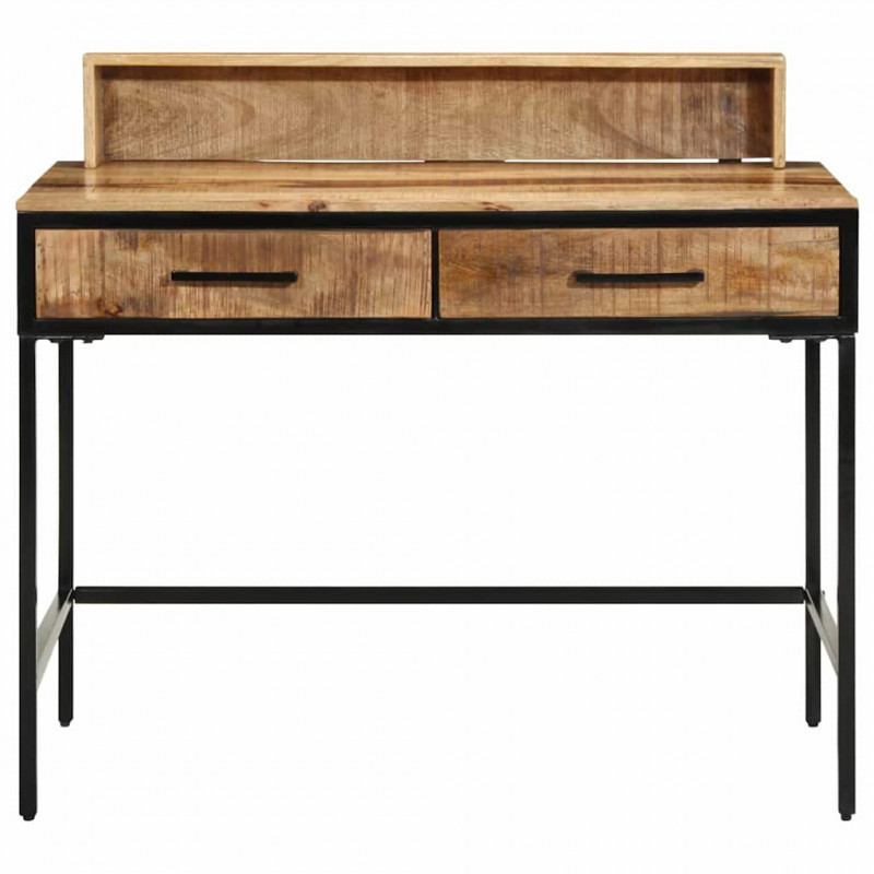 Konsola Brązowy 100 x 55 x 89.5 cm Lite drewno mango i metal