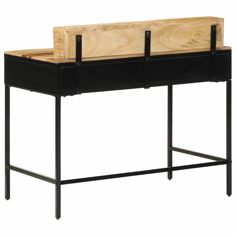 Konsola Brązowy 100 x 55 x 89.5 cm Lite drewno mango i metal