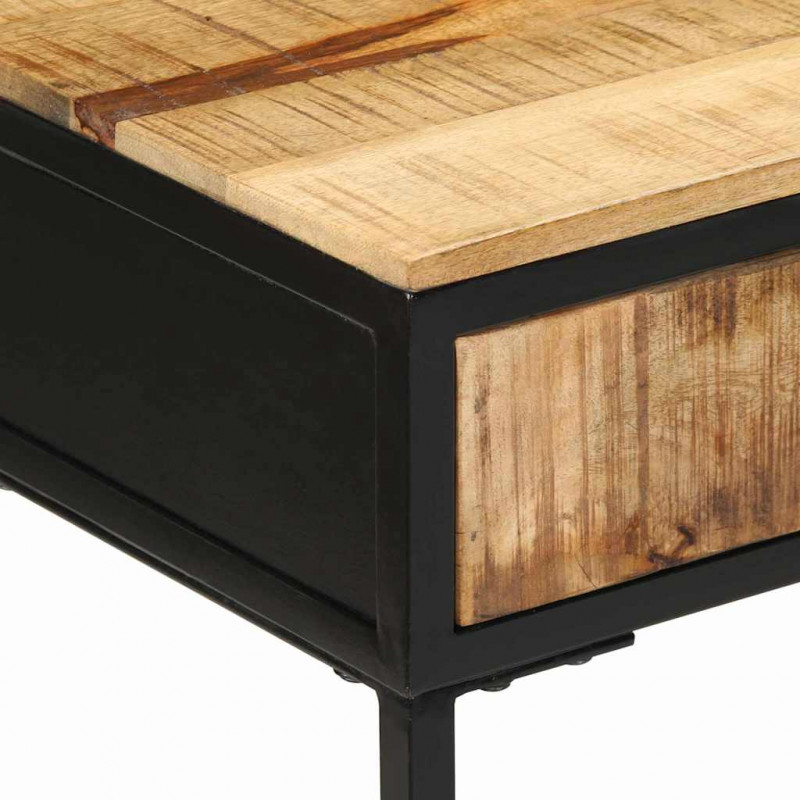 Konsola Brązowy 100 x 55 x 89.5 cm Lite drewno mango i metal