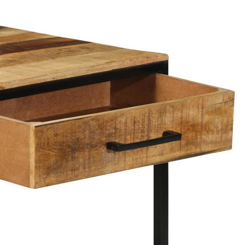Konsola Brązowy 100 x 55 x 89.5 cm Lite drewno mango i metal