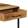 Konsola Brązowy 100 x 55 x 89.5 cm Lite drewno mango i metal