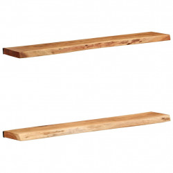 Półki ścienne 2 szt. 100x20x3,5 cm Drewno lite Akacja