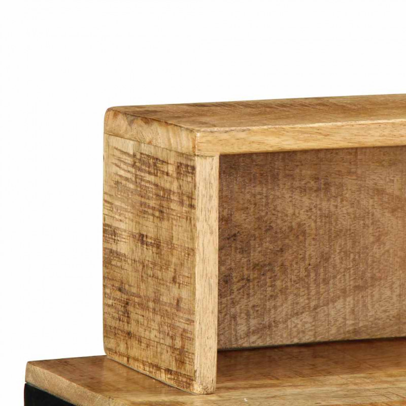 Konsola Brązowy 100 x 55 x 89.5 cm Lite drewno mango i metal