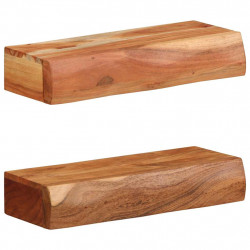 Półki ścienne 2 szt. 40x17x8 cm Drewno lite Akacja
