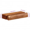 Półki ścienne 2 szt. 40x17x8 cm Drewno lite Akacja