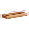 Półki ścienne 2 szt. 60x17x8 cm Drewno lite Akacja