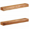 Półki ścienne 2 szt. 80x17x8 cm Drewno lite Akacja