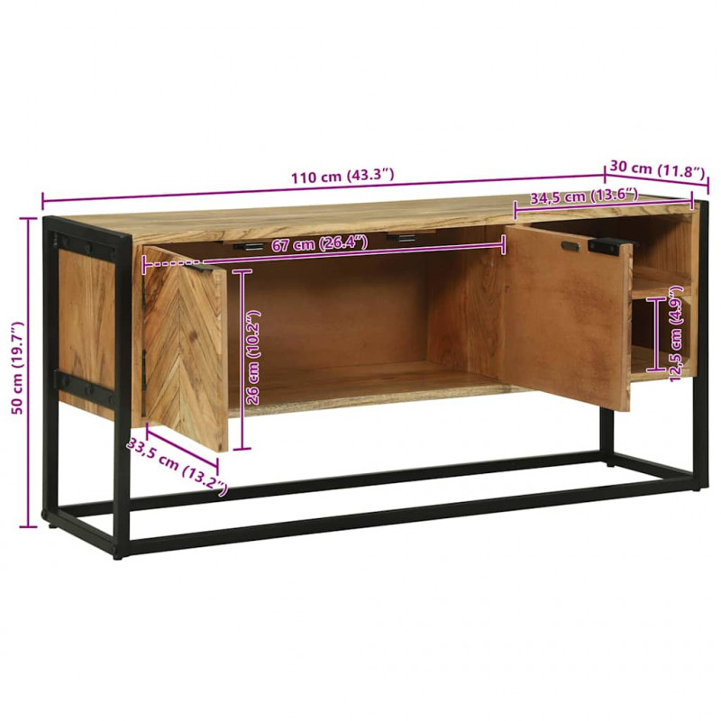 Szafka pod telewizor Brązowy 110 x 30 x 50 cm