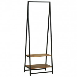 Wieszak na Ubrania Czarny 60 x 45 x 180 cm Lite Drewno Akacji