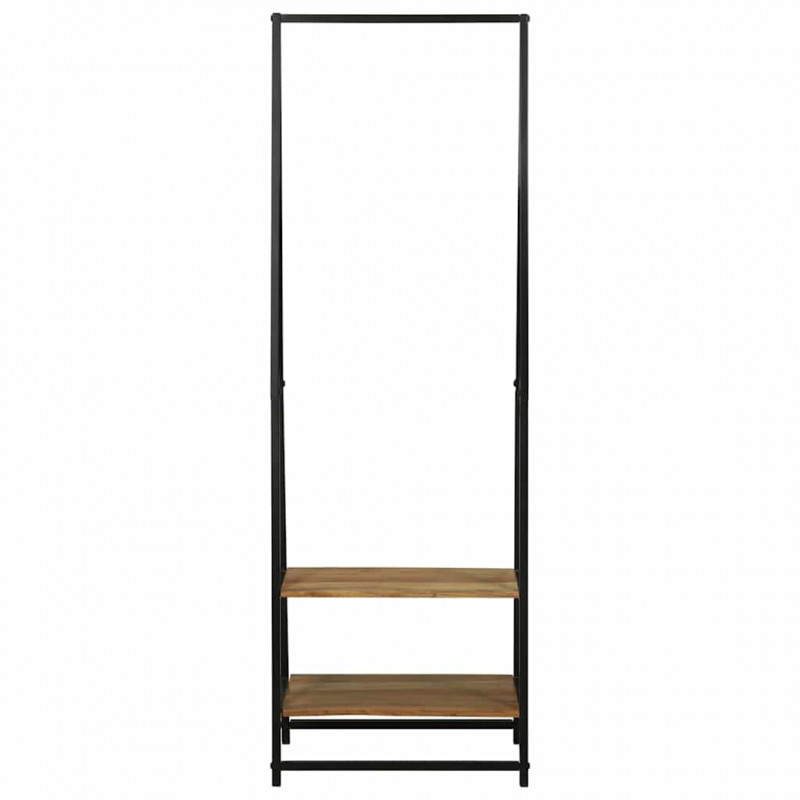 Wieszak na Ubrania Czarny 60 x 45 x 180 cm Lite Drewno Akacji